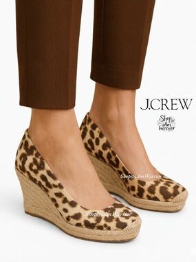 J.Crew new leopard espadrille wedges *shop@iamwarrior